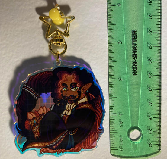Keychain Size Comparison with Ruler