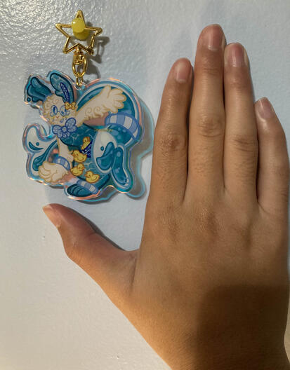 Keychain Size Comparison with Hand